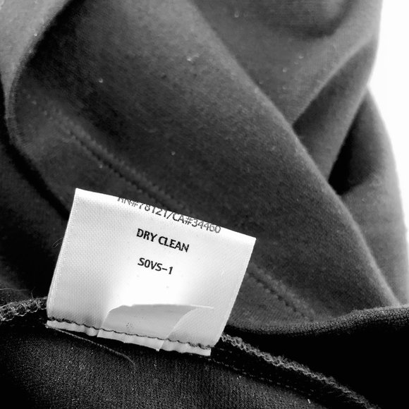 Eileen Fisher Black Pencil Skirt Pull On Stretch Knee Length Kick Pleat - Picture 8 of 9